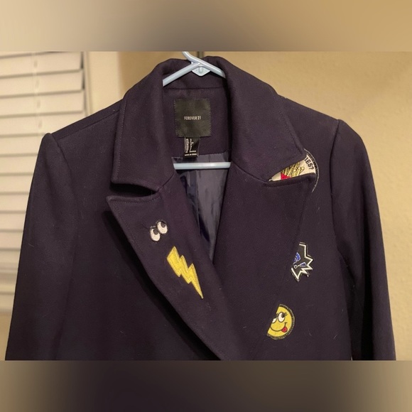 Military style coat with patches, Size S - Picture 8 of 11